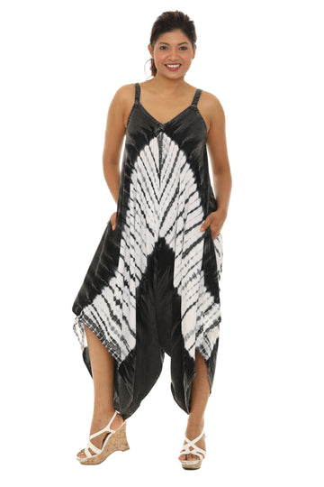 Tie-Dye Wide Leg Harem Jumpsuit